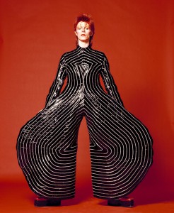 Striped bodysuit for Aladdin Sane tour, 1973 Design by Kansai Yamamoto Photograph by Masayoshi Sukita -� Sukita The David Bowie Archive 2012